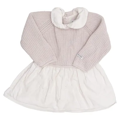 Dress (Beige, White) from Donsje Cotton