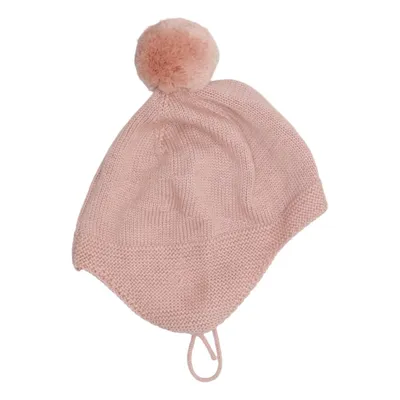 Bonnet à pompon (Rose) de Konges Sløjd Laine de mouton