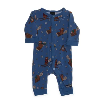 Sparkdräkt (Blå, Flerfärgad) från Villervalla Elastan, Ekologisk bomull