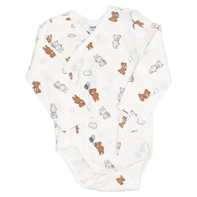Romper (Wit, Bruin) van Dopo Dopo Newborn Katoen