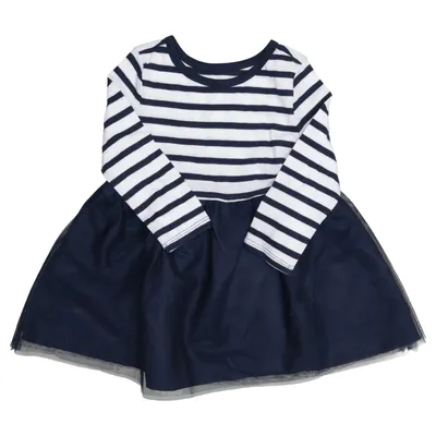 Dress (Blue, White) from Old Navy Cotton, Polyester