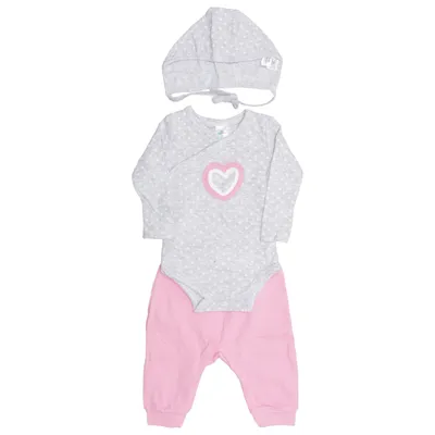 Set (Roze, Grijs) van Topomini Katoen, Elastaan