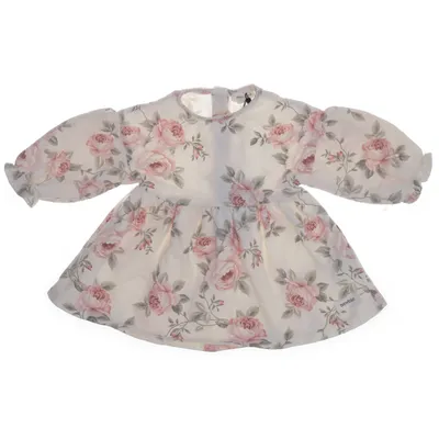 Dress (White, Multicolored) from Newbie by KappAhl Cotton, Elastane