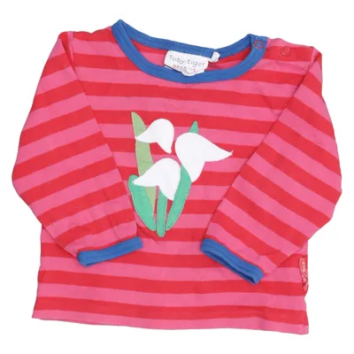 Long sleeve T-shirt (Pink, Red) from Toby Tiger Organic cotton