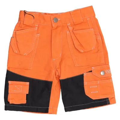 Short de travail (Orange, Noir) de Walking Coton, Polyester