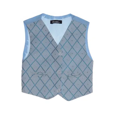 Gilet de costume (Bleu, Gris) de Vivaki Polyester