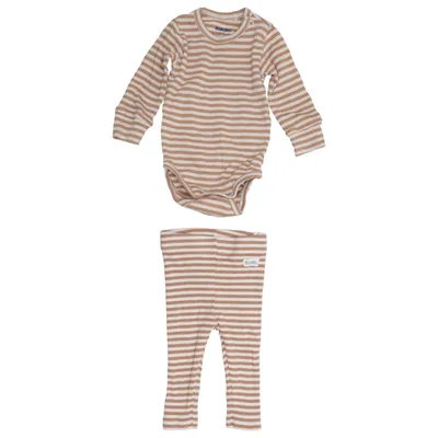 Set (Beige, Bruin) van Rikiki Katoen, Elastaan
