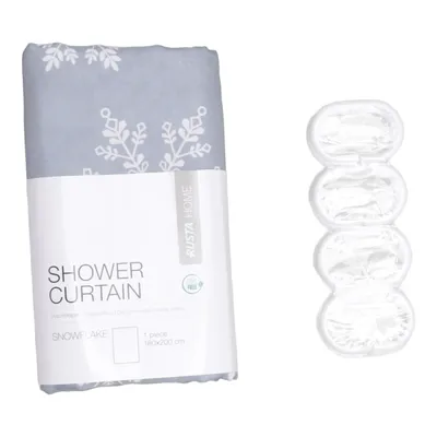 Duschdraperi (Snowflake) från Rusta Home Polyester