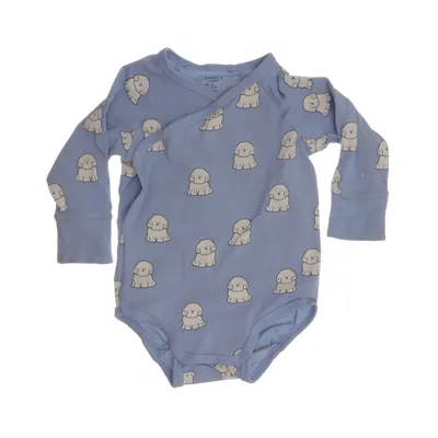 Body (Blå, Flerfärgad) från Lindex Newborn Bomull, Elastan