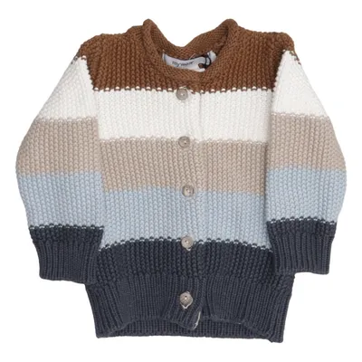 Cardigan (Brun, Blå, Hvid) fra MyWear Baby Økologisk bomuld
