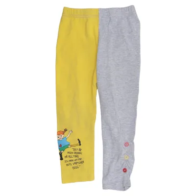 Legging (Jaune, Gris, Multicolore) de Pippi Långstrump Élasthane, Coton biologique