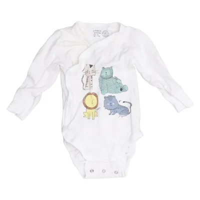 Body (White, Multicolored) from Lindex Newborn Cotton, Elastane