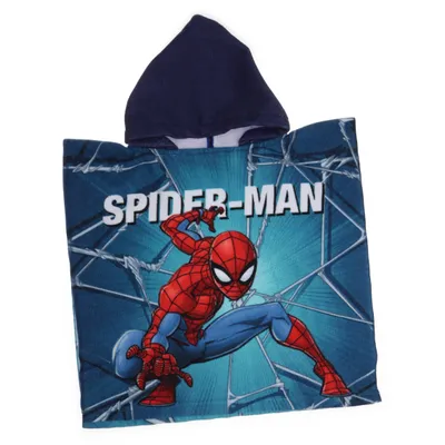 Badponcho (Blauw, Meerkleurig) van Marvel Spiderman Polyester