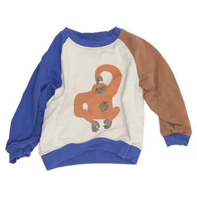 Sweatshirt (Blauw, Beige, Bruin) van Minimarket Katoen
