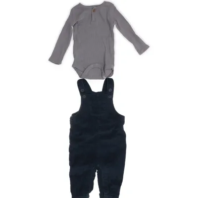 Hängselbyxor (Blå, Grå) från Tu Bomull