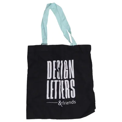 Sac en toile (Noir, Vert) de Design Letters & Friends