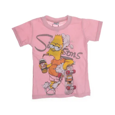 T-shirt (Rosa, Flerfärgad) från The Simpsons Bomull