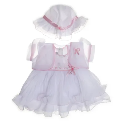 Dopklänning (Vit, Rosa)