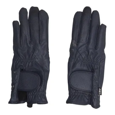 Riding gloves (Black) from CRW Polyester, Polyurethane