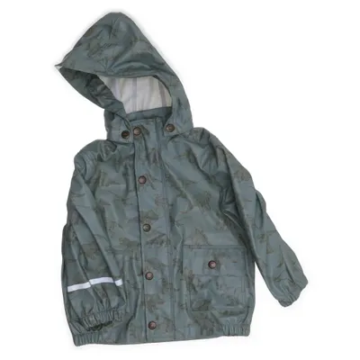 Regnjacka (Grön, Flerfärgad) från Mikk-line Polyuretan, Återvunnen polyester