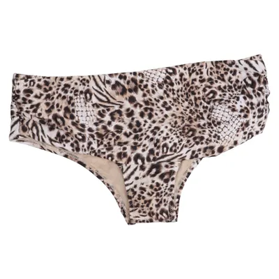 Bikini broekje (Beige, Bruin, Zwart) van Very Victoria Silvstedt by Mariemeili Elastaan, Polyamide