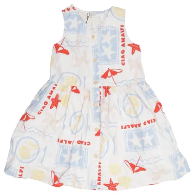 Dress (White, Multicolored) from H&M Cotton