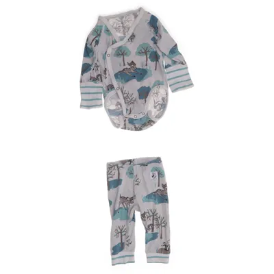 Set (Blauw, Grijs, Meerkleurig) van Disney x Polarn O. Pyret Elastaan, Organisch katoen