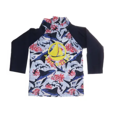 Zwemshirt (Blauw) van Petit Bateau Elastaan, Polyamide