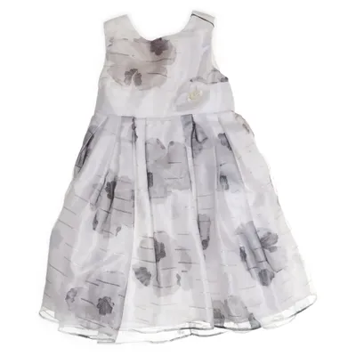 Bloemenmeisjes jurk (Wit, Grijs) van E Girls Katoen, Polyester