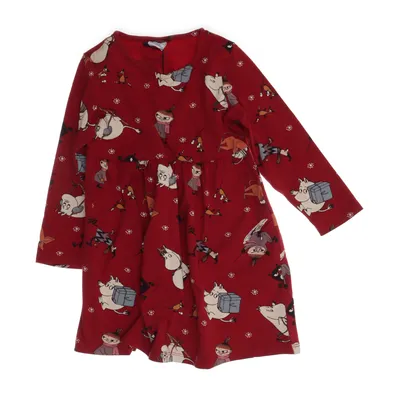 Klänning (Röd, Flerfärgad) från Moomin by Lindex Bomull, Elastan
