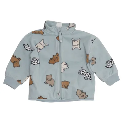 Fleece jacket (Turquoise, Multicolored) from H&M Polyester