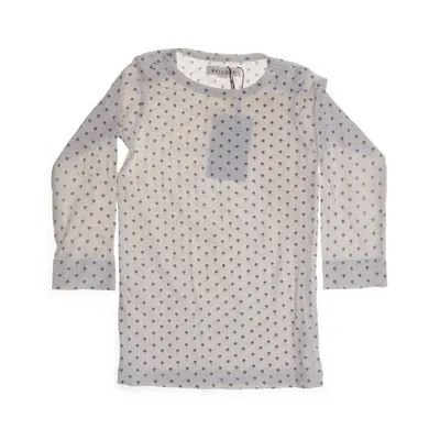 Langærmet t-shirt (Hvid, Lilla) fra Balloon Bomuld, Elastan