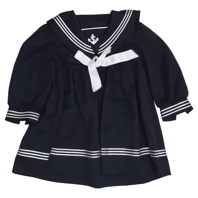 Dress (Blue, White) from Lycks Polyester, Viscose