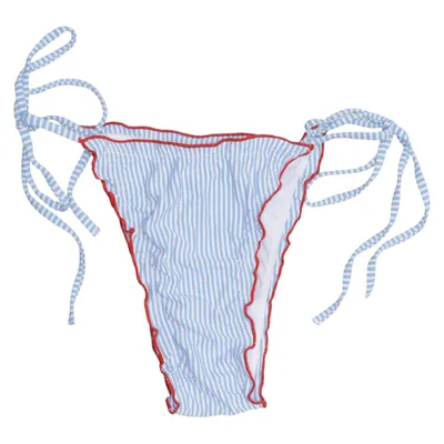 Bikini broekje (Blauw, Wit, Rood) Elastaan, Polyester