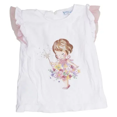 Haut (Blanc, Rose, Multicolore) de Mayoral Coton, Élasthane, Polyester