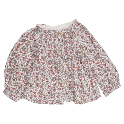 Blouse (Wit, Meerkleurig) van Zara Katoen
