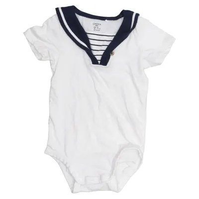 Body (White, Blue) from Lindex Baby Cotton, Elastane