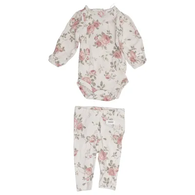 Set (Beige, Roze, Groen) van Newbie by KappAhl Katoen, Elastaan