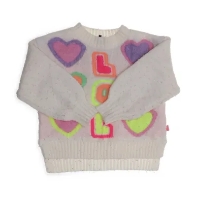 Sweater (White, Multicolored) from Billieblush Acrylic, Elastane, Polyester