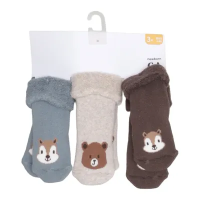 Chaussettes (Bleu, Beige, Marron) de Newborn C&A Coton, Élasthane, Polyamide, Polyester