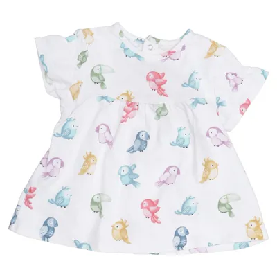 Dress (White, Multicolored) from Mayoral Newborn Cotton, Elastane