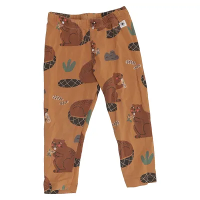 Leggings (Brun, Flerfarvet) fra Lindex Baby Bomuld, Elastan