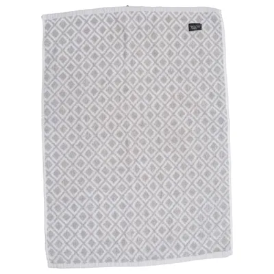 Towel (White, Gray) from Nina Royal Cotton
