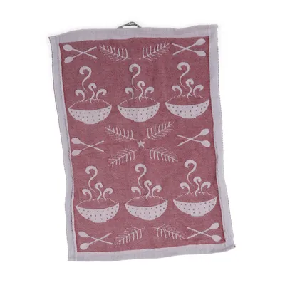 Kökshandduk (Röd, Vit) från Ekelund Bomull