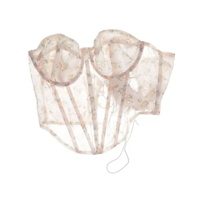 Bustier (Beige, Multicolore) Élasthane, Polyester