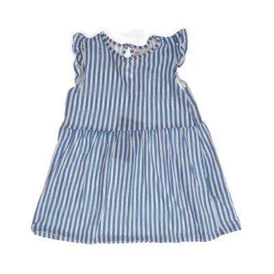 Klänning (Blå, Vit) från H&M Bomull