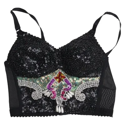 Bustier (Noir, Multicolore) de Hermes Govantes Élasthane, Polyamide, Viscose