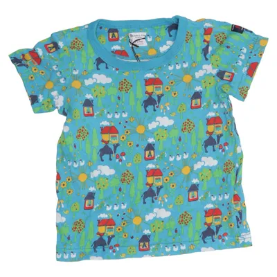 T-shirt (Blå, Flerfarvet) fra Polarn O. Pyret Bomuld