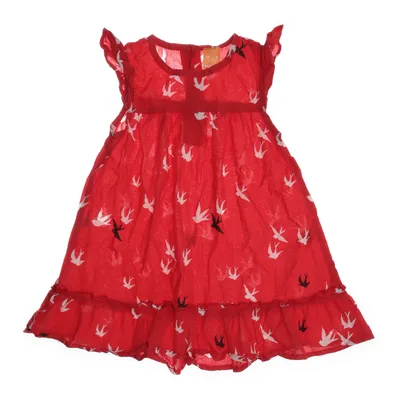 Dress (Red, Multicolored) from Pusblu Cotton
