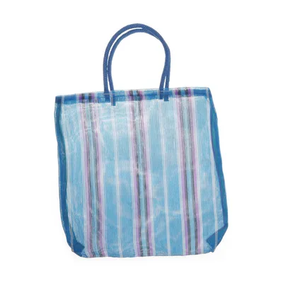 Strandväska (Blå, Flerfärgad)